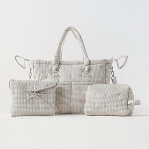 NEW WITH TAGS Zara Pack of Gingham Diaper Bags